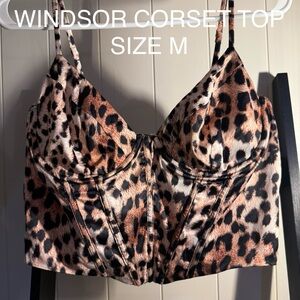 Windsor Animal Print Corset Top